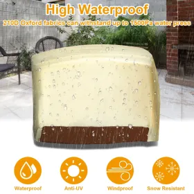 210D Waterproof Outdoor BBQ Grill Cover Windproof Dustproof Patio Gas Grill Oven Protector Oxford Cloth Garden GPCT1580 (Option: 70IN)