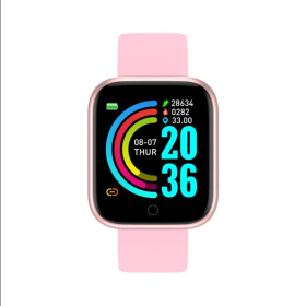 Y68 Smartwatch - Compact Design, Lightweight Construction, With Strapless Strap, Perfect For Everyday Wear (Color: Pink)