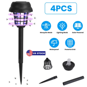 Solar Powered Wooden Stake Outdoor Decorative Landscape Light (Option: Style2)